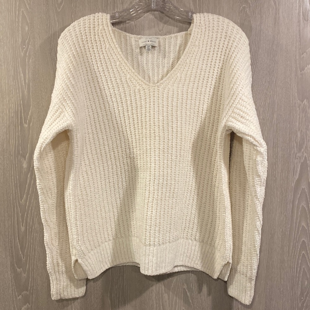 Lucky🍀Brand V-neck Sweater Ivory